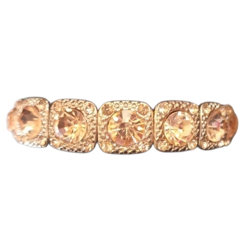 Rose Goldtone Bracelet with Rose Gold Stones